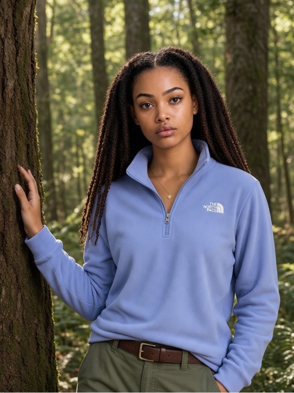 The North Face Women's Periwinkle Quarter-Zip Fleece Pullover